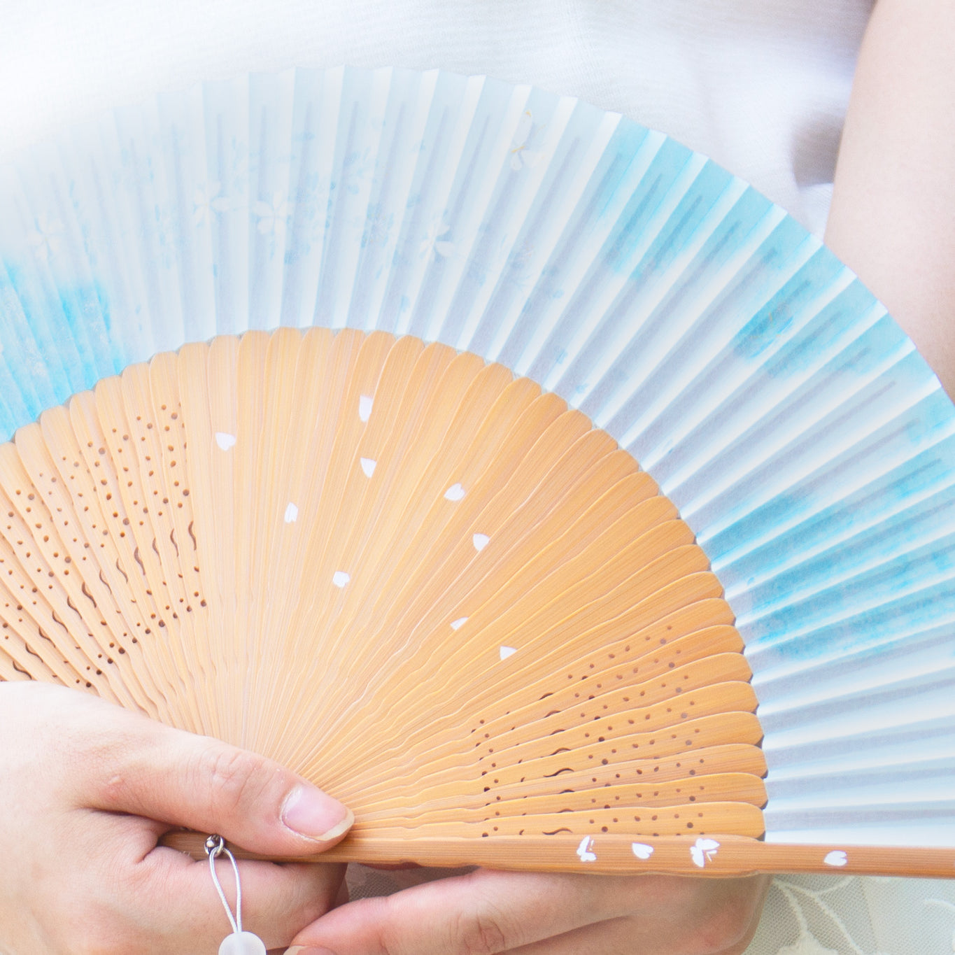 扇子 春菜 扇子セット ブルー イメージ画像