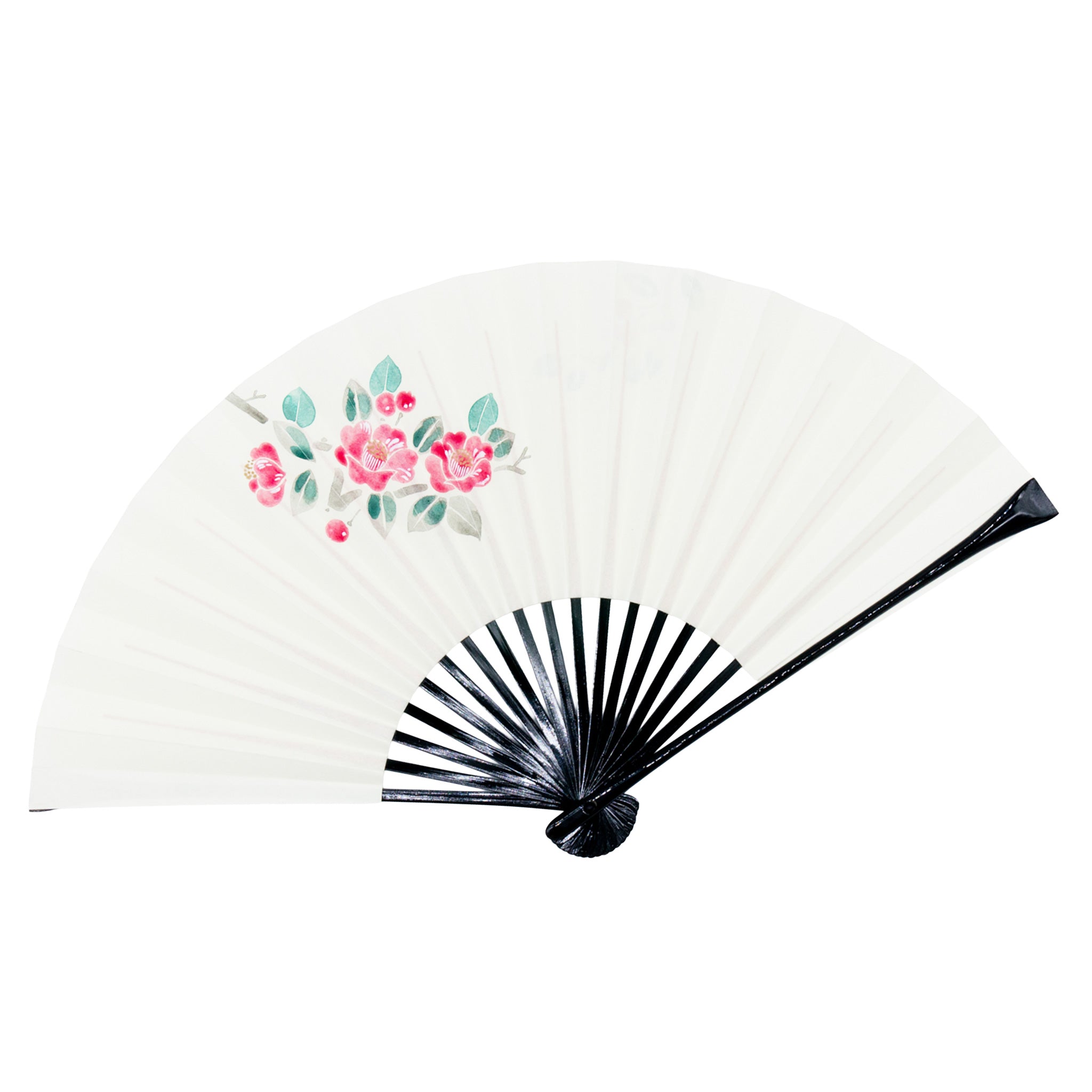 着物用扇子 黒塗 花（全3種類） – 白竹堂オンラインショップ