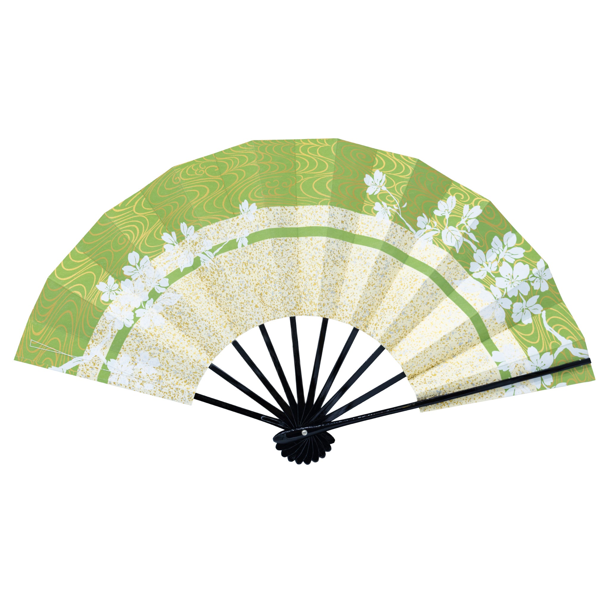 本金箔に桜　舞扇 本金箔に桜 舞扇 舞扇子 観世波 桜（全2種類） – 白竹堂オンライン