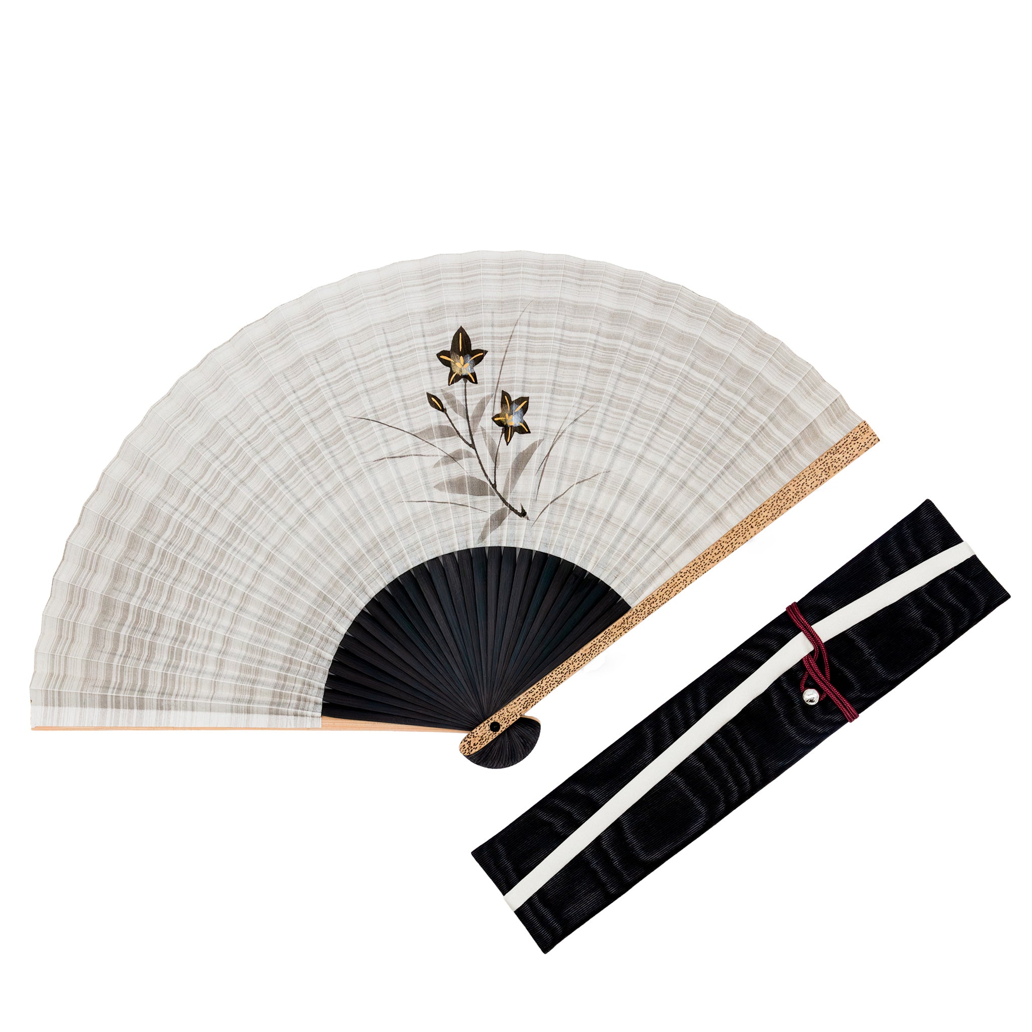 グレーの和紙扇子 木製箱付き グレーの和紙扇子 木製箱付き グレーの和紙扇子 木製箱付き グレーの