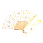 扇子 ポルカドット 扇子セット イエロー