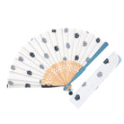 扇子 ポルカドット 扇子セット ブルー